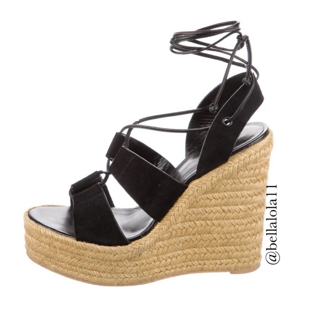 NEW IN BOX AUTHENTIC YSL LACE UP ESPADRILLES - Picture 9 of 12